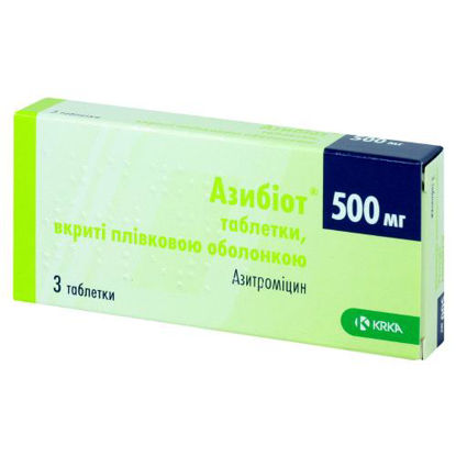 Світлина Азибіот таблетки 500 мг №3
